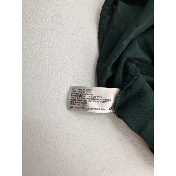 Knox Rose Green Sleeveless Embroidered Ruffle Hem Blouse Womens L Boho Fairy - Picture 7 of 7